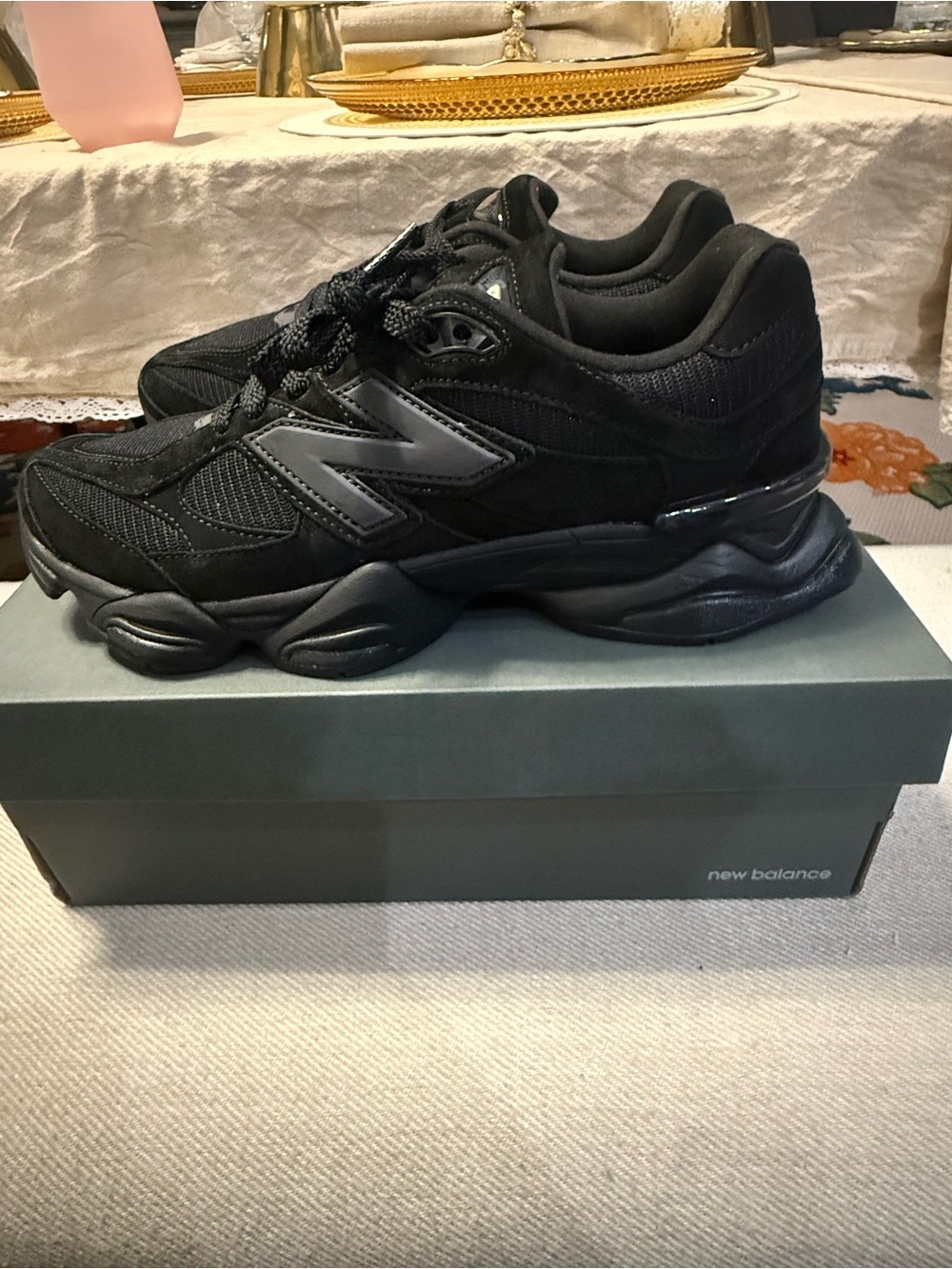 All Black New Balance 9060 Sneakers